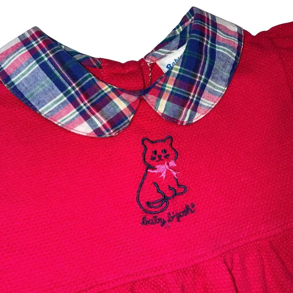 Vintage Osh Kosh pink cat romper 24M EUC